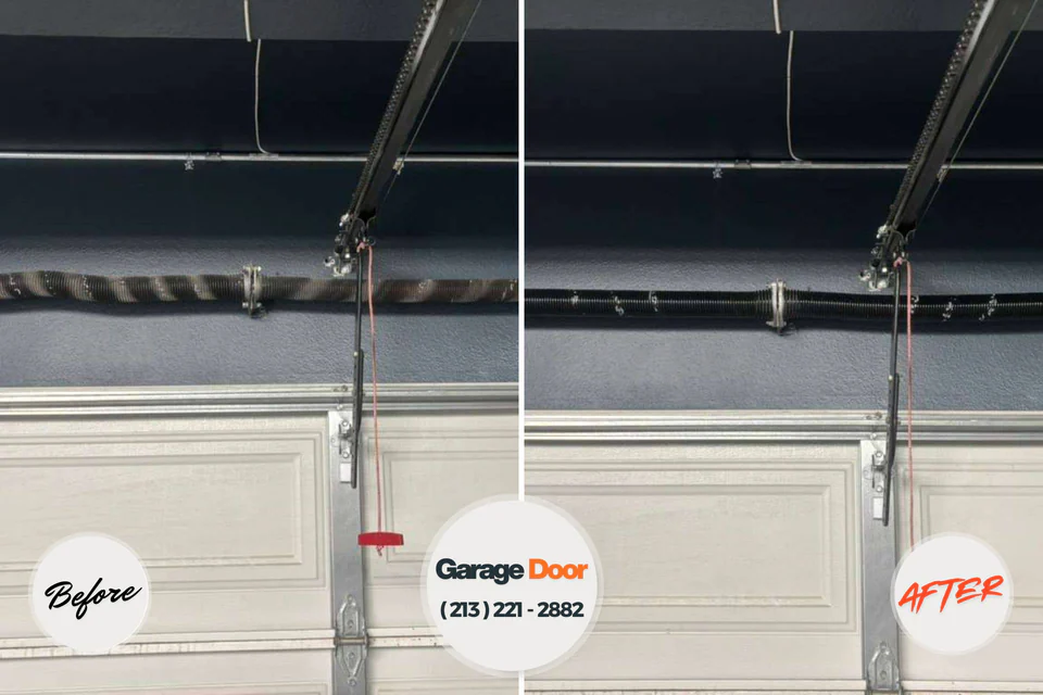 Before and after: garage door repair Pimlico, SC